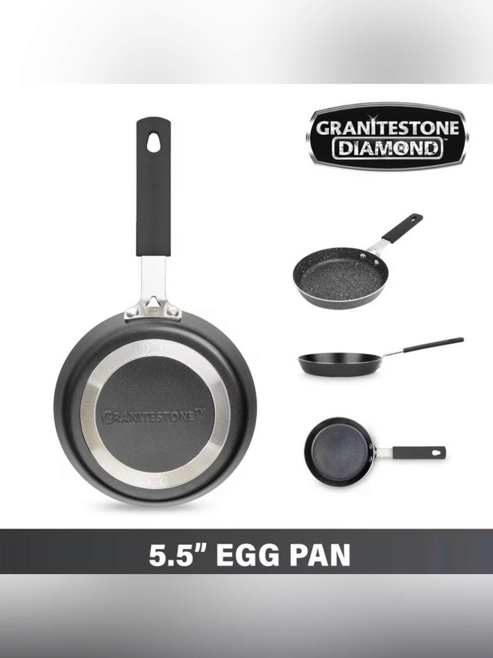 Granitestone 5.5” Nonstick Egg Pan – New